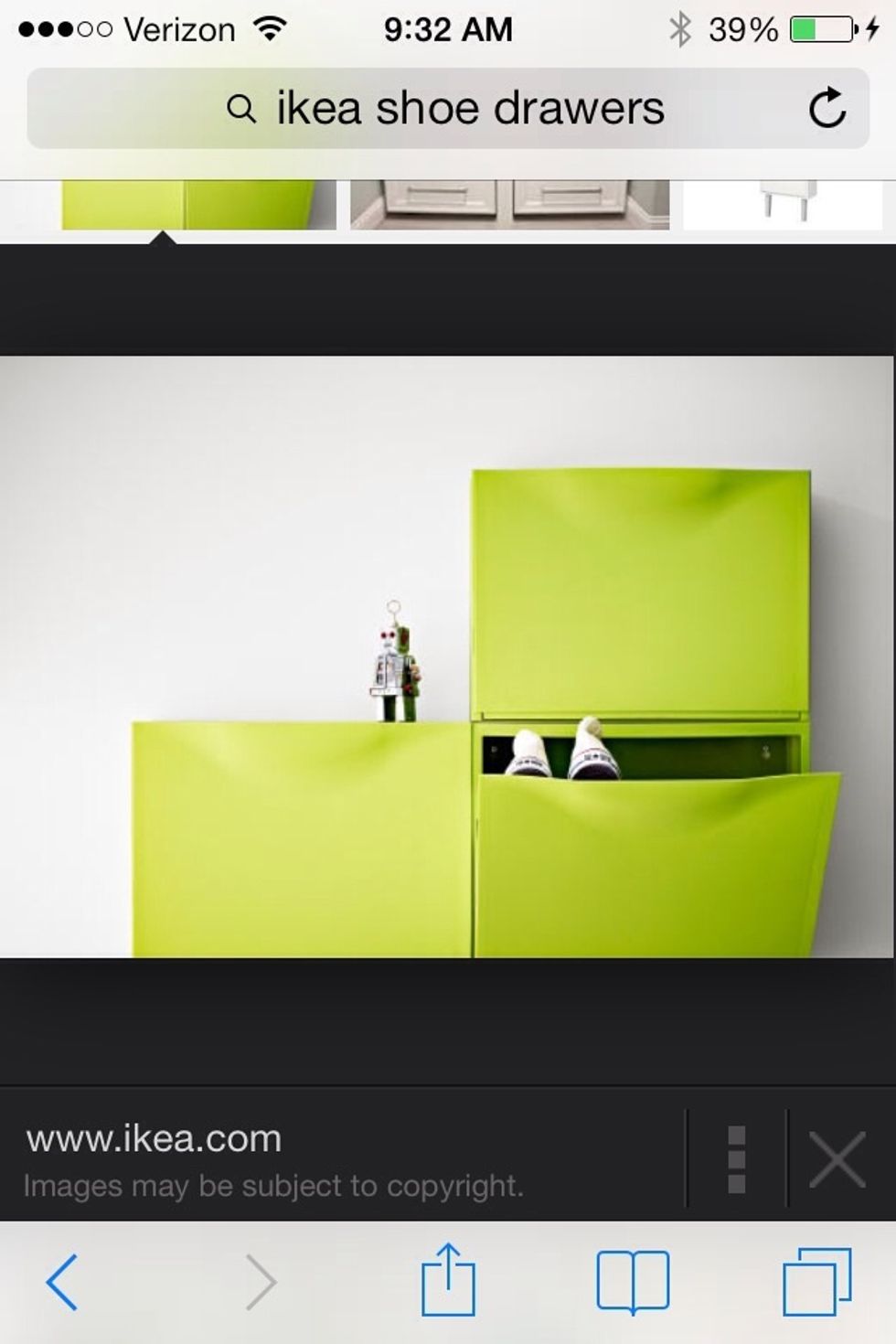 The shoe bins are great! They are only 6.5" deep and can hold 2 pairs of mens shoes (size 13 up in here!) and 3 of my pair 6 shoes. They come in a few different colors