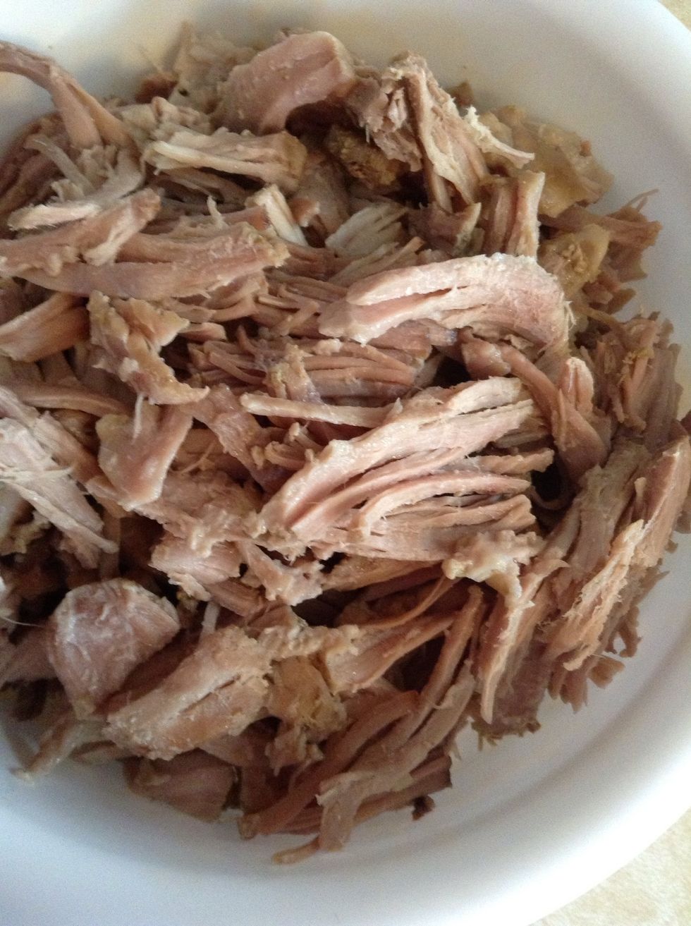 The shredded meat...