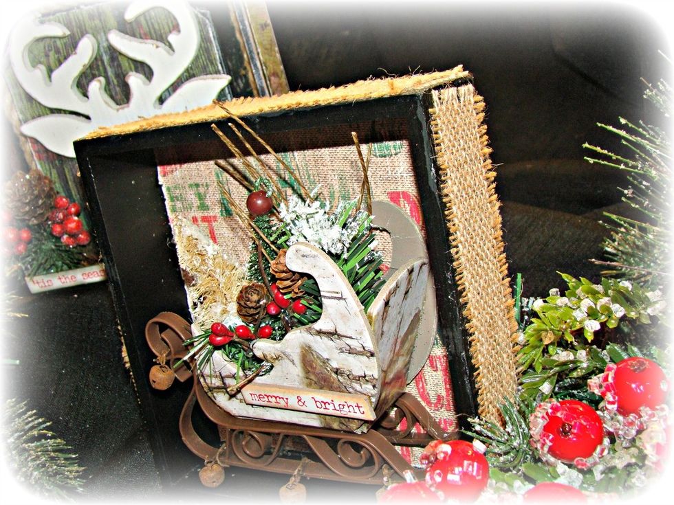 The sides were covered with burlap.