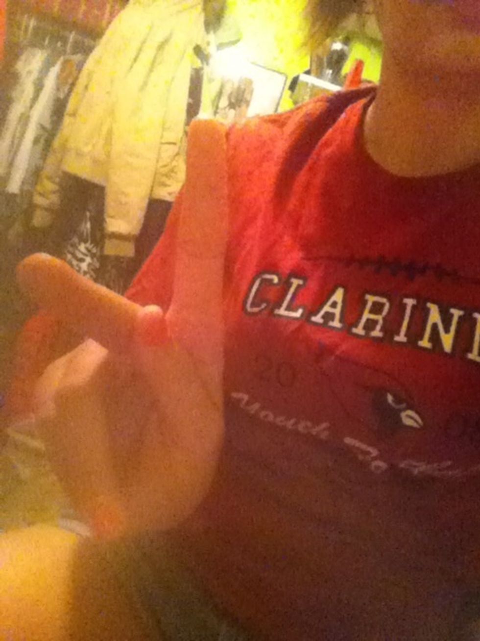 The sign for "purple," also uses the letter "K", but instead of swiping, all you have to do is shake it back & forth.