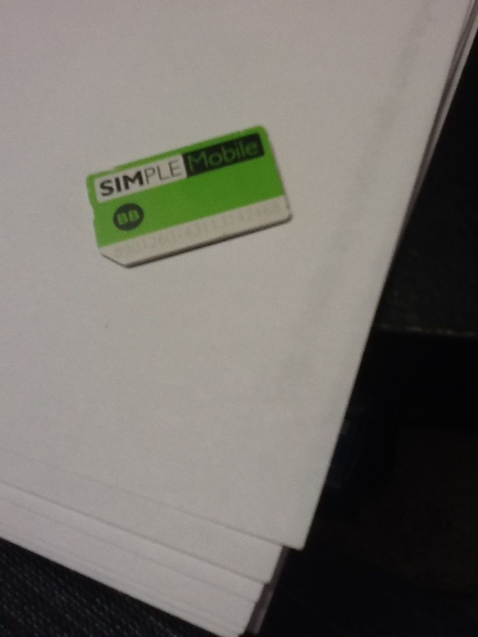 The SIM card has numbers on it usually starts with a 890 and ends with a letter