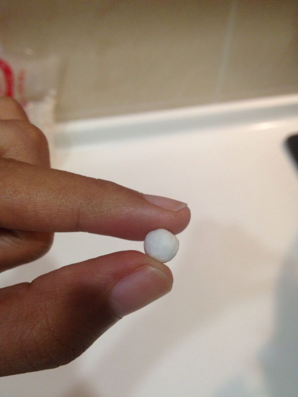 The size of the sago.