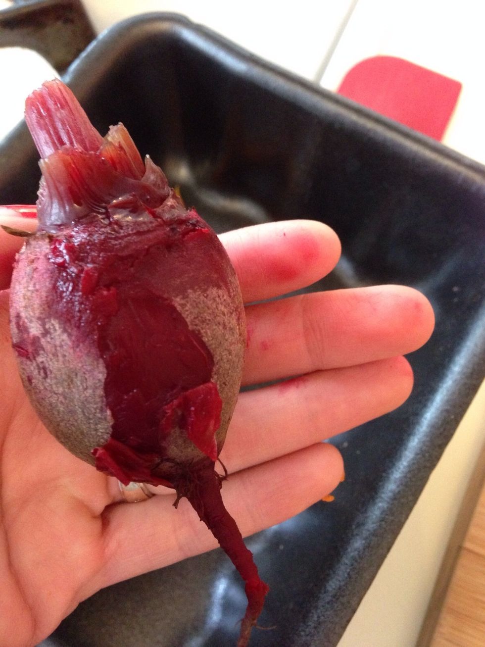 The skin sometimes peels easy with just a little rub of your fingers. You will have nice pink hands.