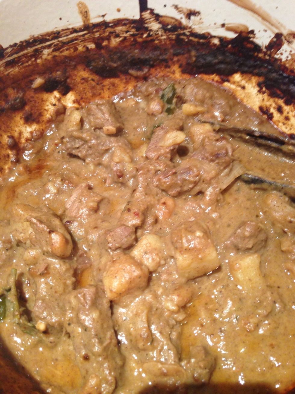 The smell will fill your home! If needed add a little boiling water to loosen the sauce before serving