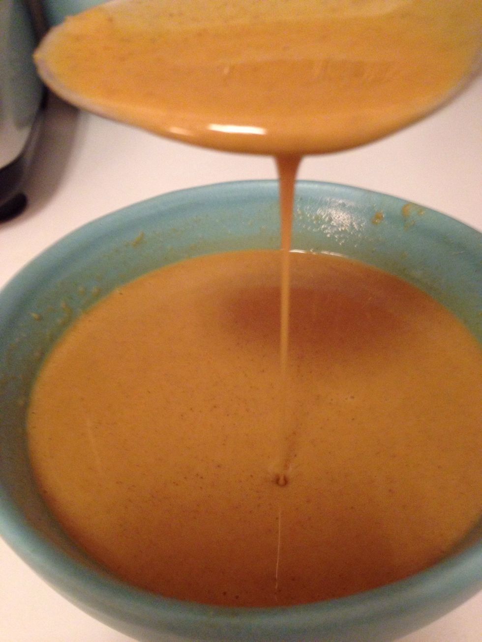 The smoother the mixture is, the easier it is to pour into your molds. Mix it well!