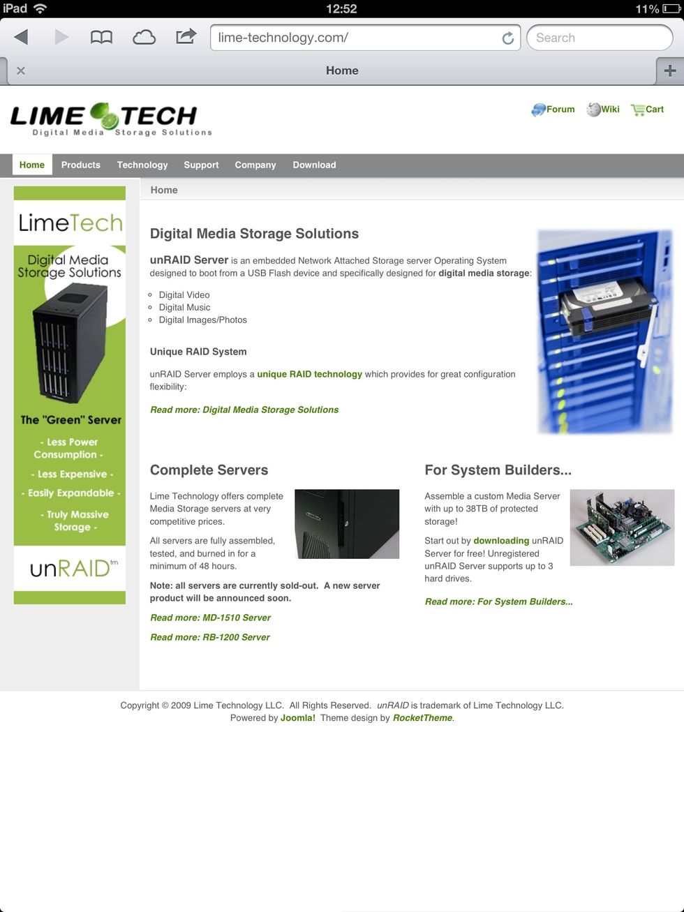 The software and pricing can be downloaded from the lime technology website at http://lime-technology.com/products/registration-keys The basic level allows three drives for free.