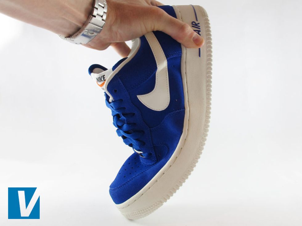 The sole of Nike Air Force's are made from rubber that is flexible and should not appear plastic. The seller should demonstrate this to you by flexing the soles.