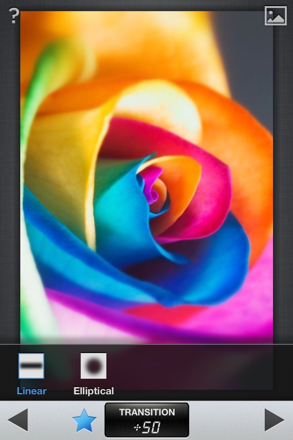 The star changes the shape of the focus point.