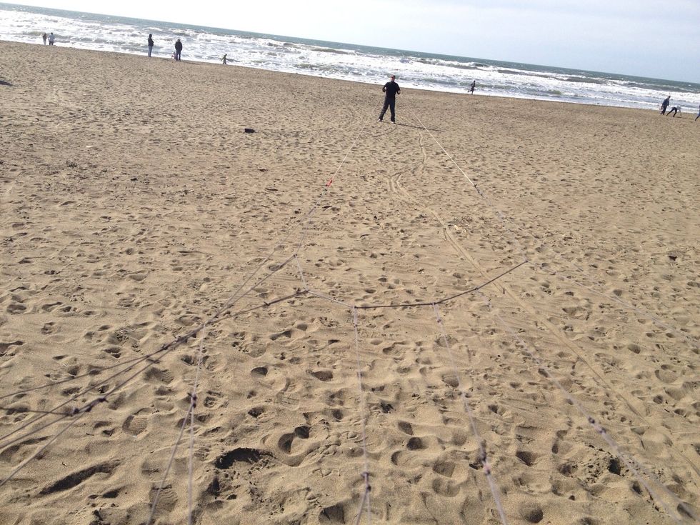 The string on my kite is 100 feet long, that's a pretty nice distance.