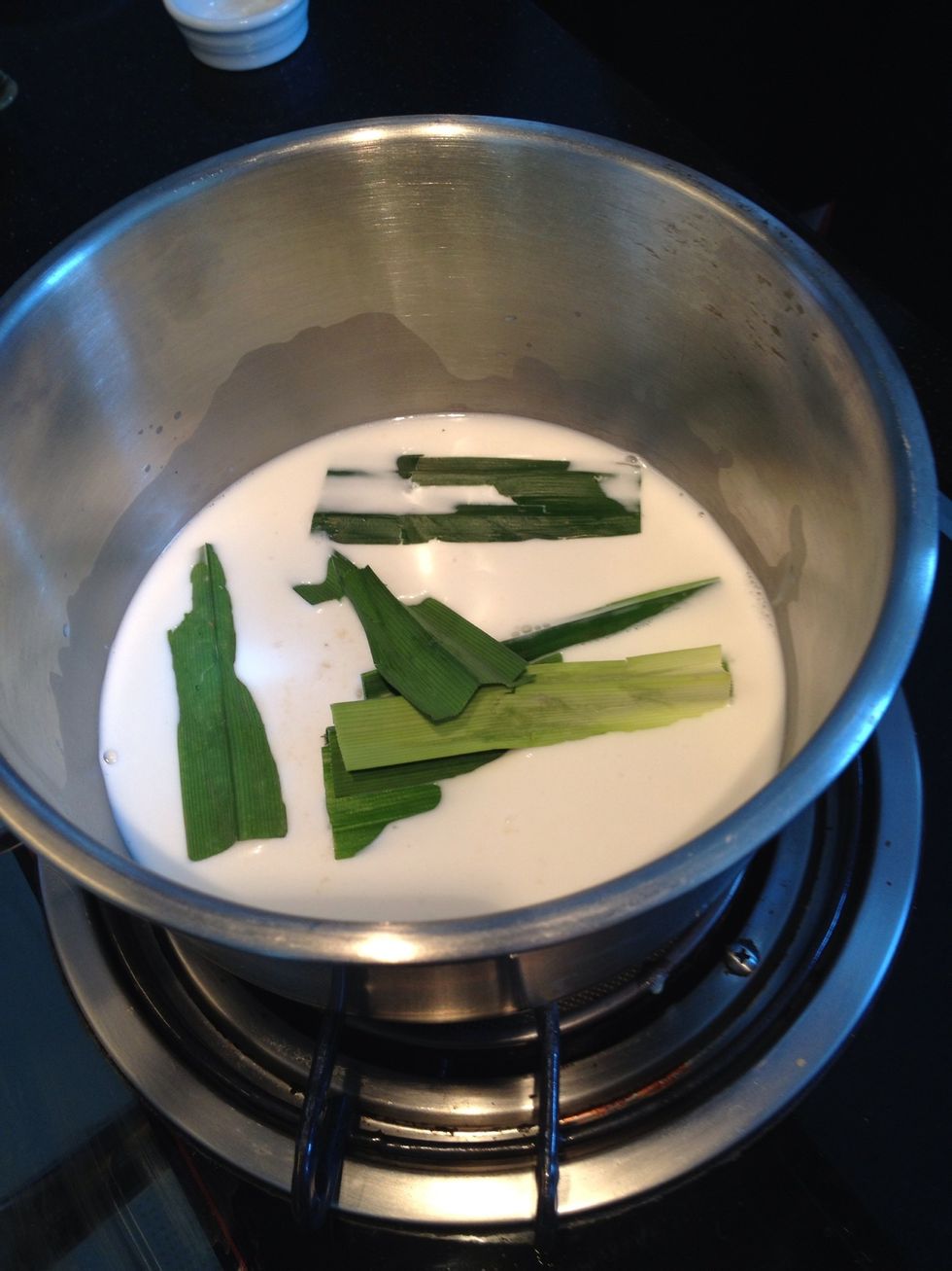 The sugar will dissolve after the milk is heating up.