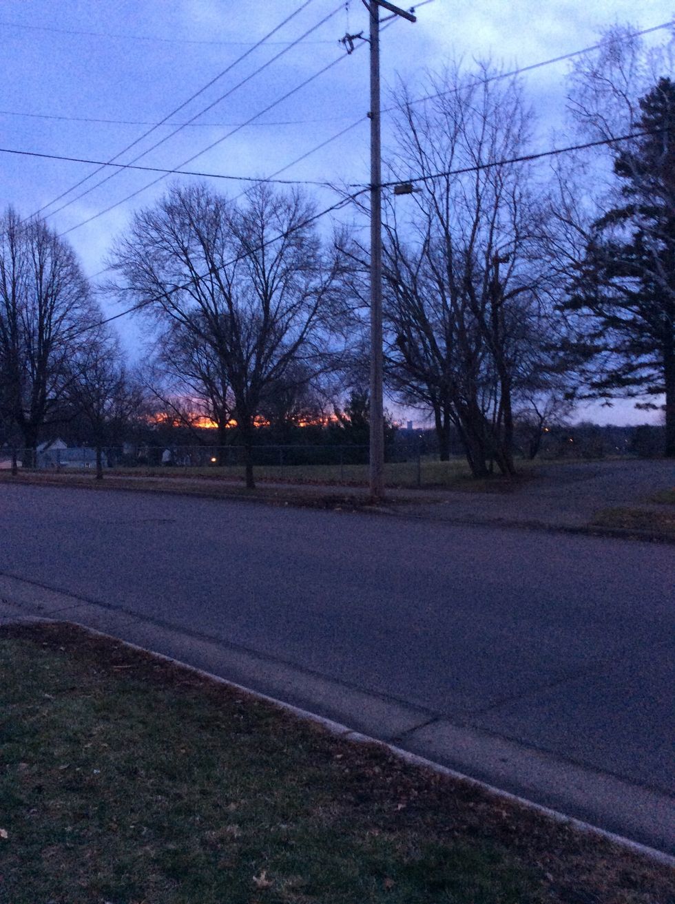 The sun is rising