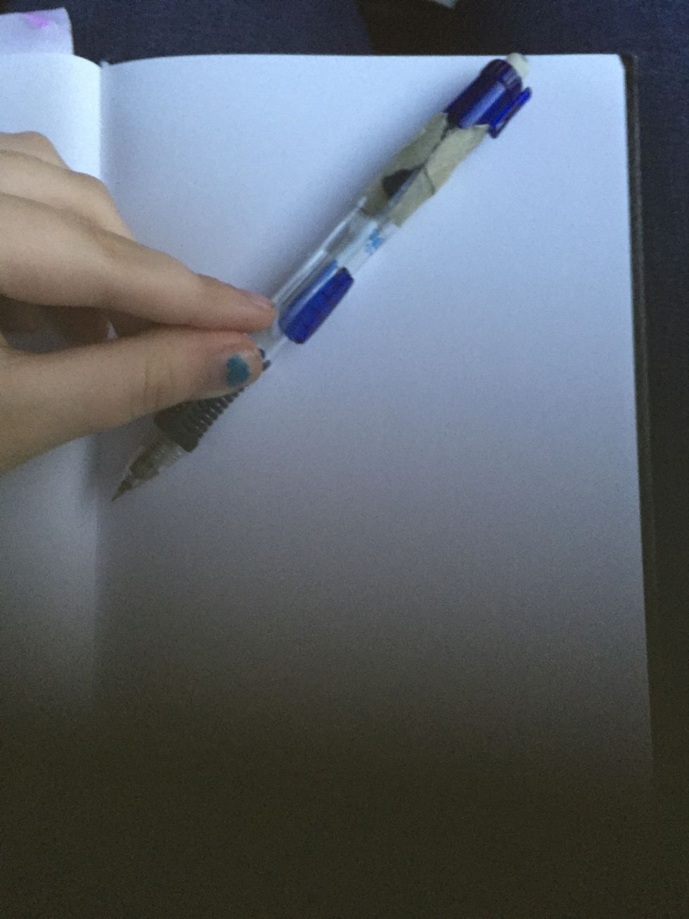 The supplies, a pencil and paper