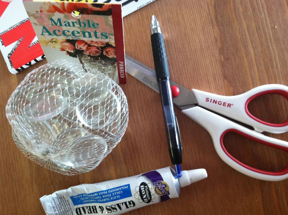 The supplies I used (magnets not pictured)