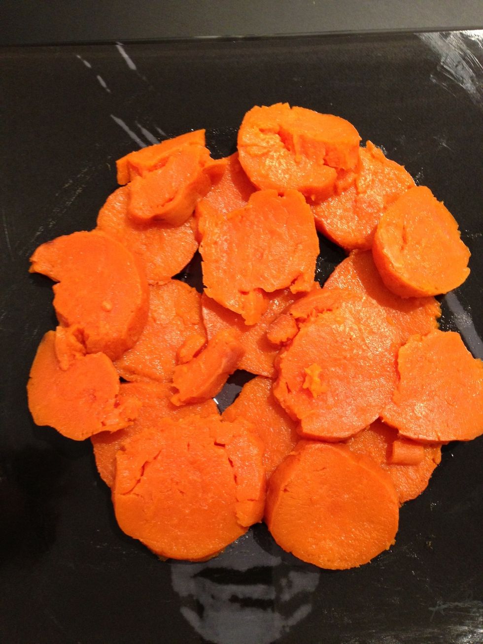 The sweet potatoes. Also I would serve them just sliced.