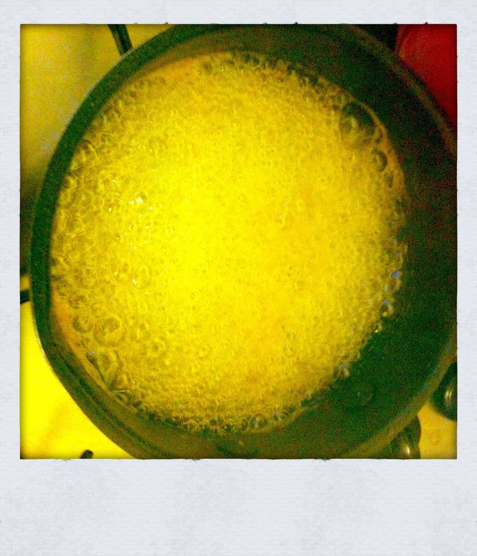 The syrup needs to stay simmering for 10-15 minutes. Keep stirring every few minutes until the syrup starts to thicken. You can add more sugar if taking too long and your impatient!