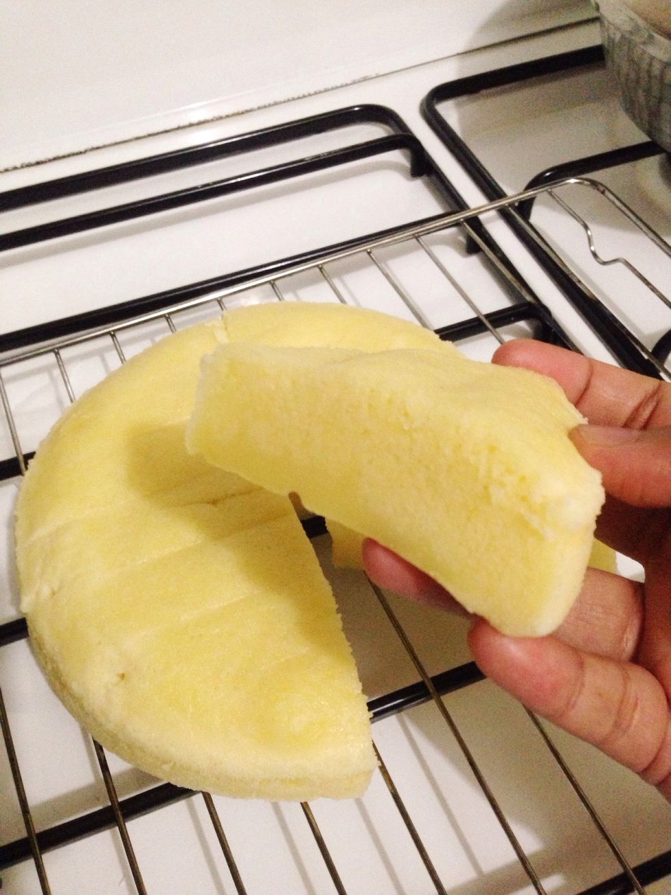 The texture is light and fluffy