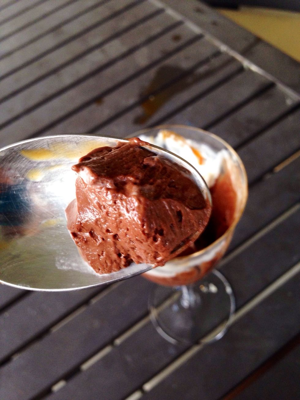 The texture is so light and literally melts in your mouth. It's almost like eating ganache, but lighter. It's not like a mousse or a pudding, either. I can't do this dessert justice through words.