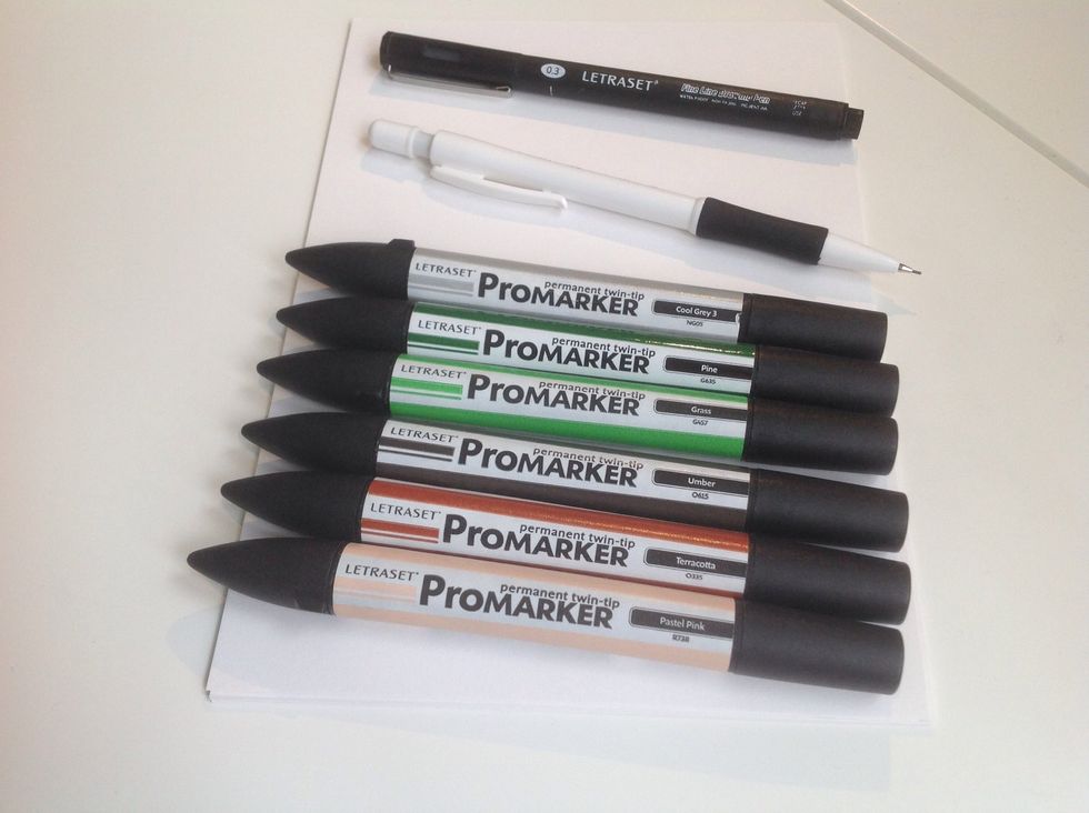 The things you need is: a paper, a pencil, a rubber, a pencil you can fill in the lines with and color pencils. I use promarker. \ud83d\ude0a Sorry for my English in the tortorial. \ud83d\ude1c