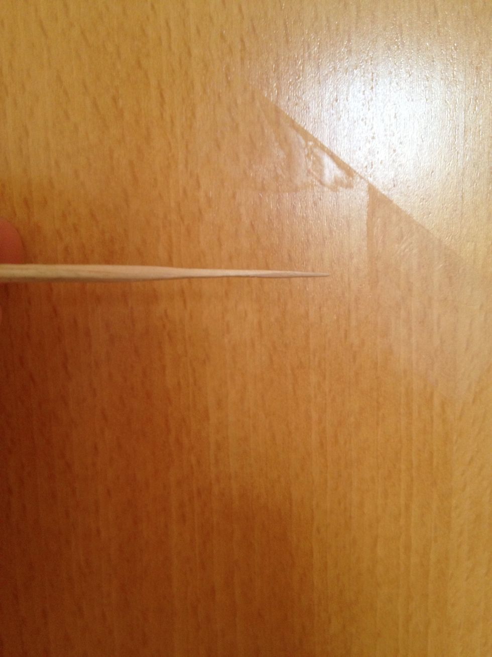 The toothpick should look like this \u2026