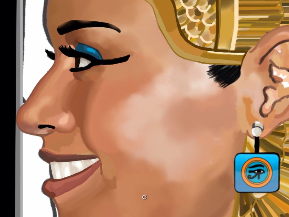 The trick to blending is select a color with the eyedropper tool and go over it with the airbrush tool. That will give you a lighter but similar color. Use the eyedropper and select...