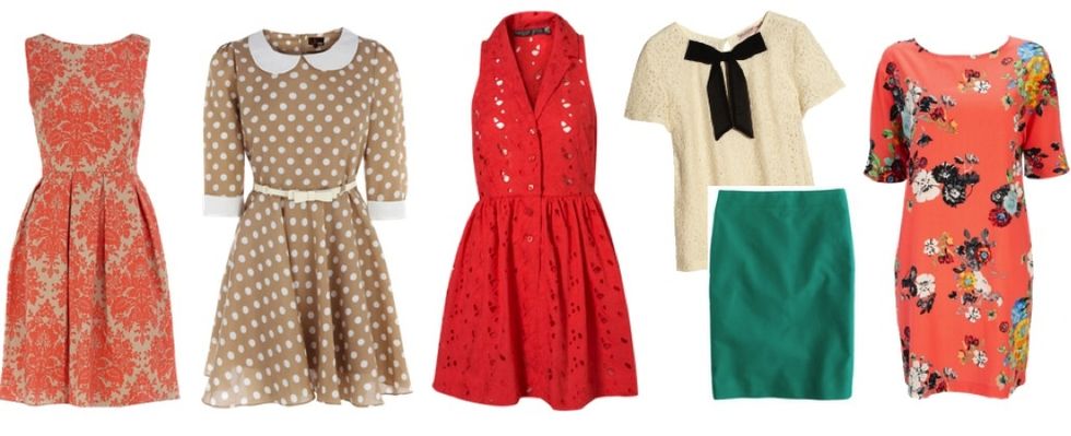 The trick to not looking too girlish or 1950s housewife is to keep the shape of each piece modern. Channel Joan\u2019s va-va-voom appeal with ladylike fabrics tucked into body-hugging shapes.