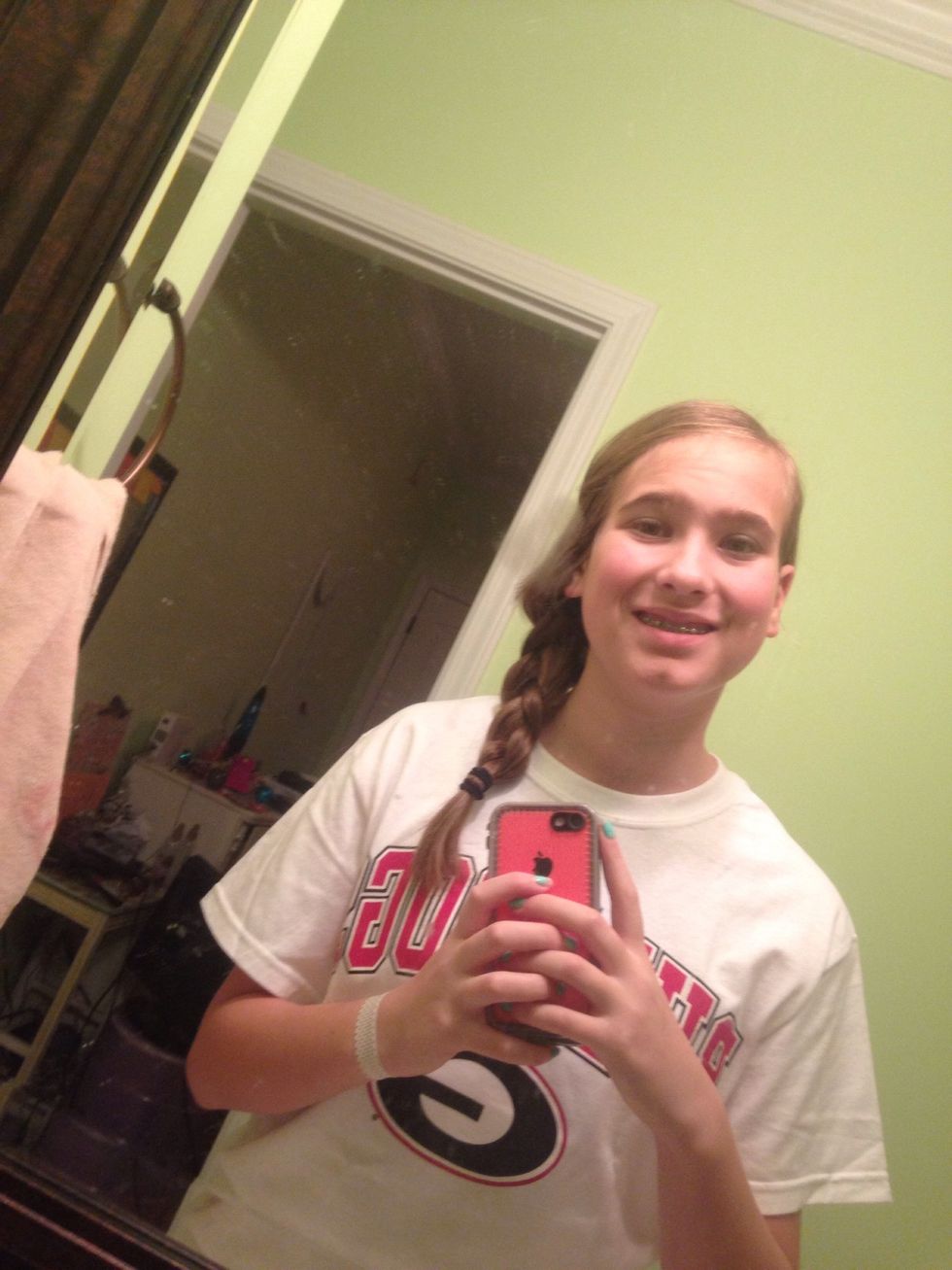 The twisted portion will be the inside strand for braiding like normal