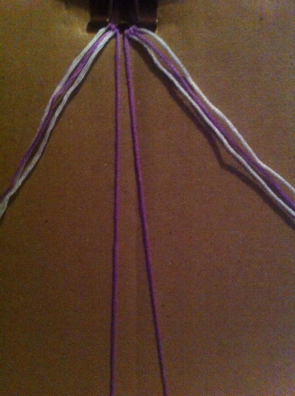 The two same colour strings should ALWAYS be in the middle.