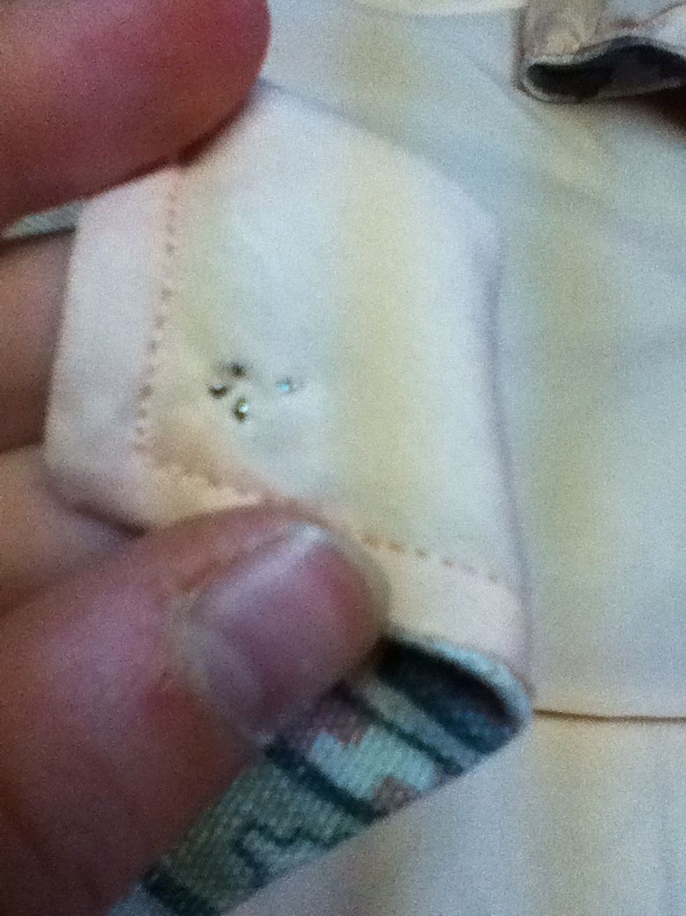 The vest had little pins that I choose to take out- however I reuse them later.