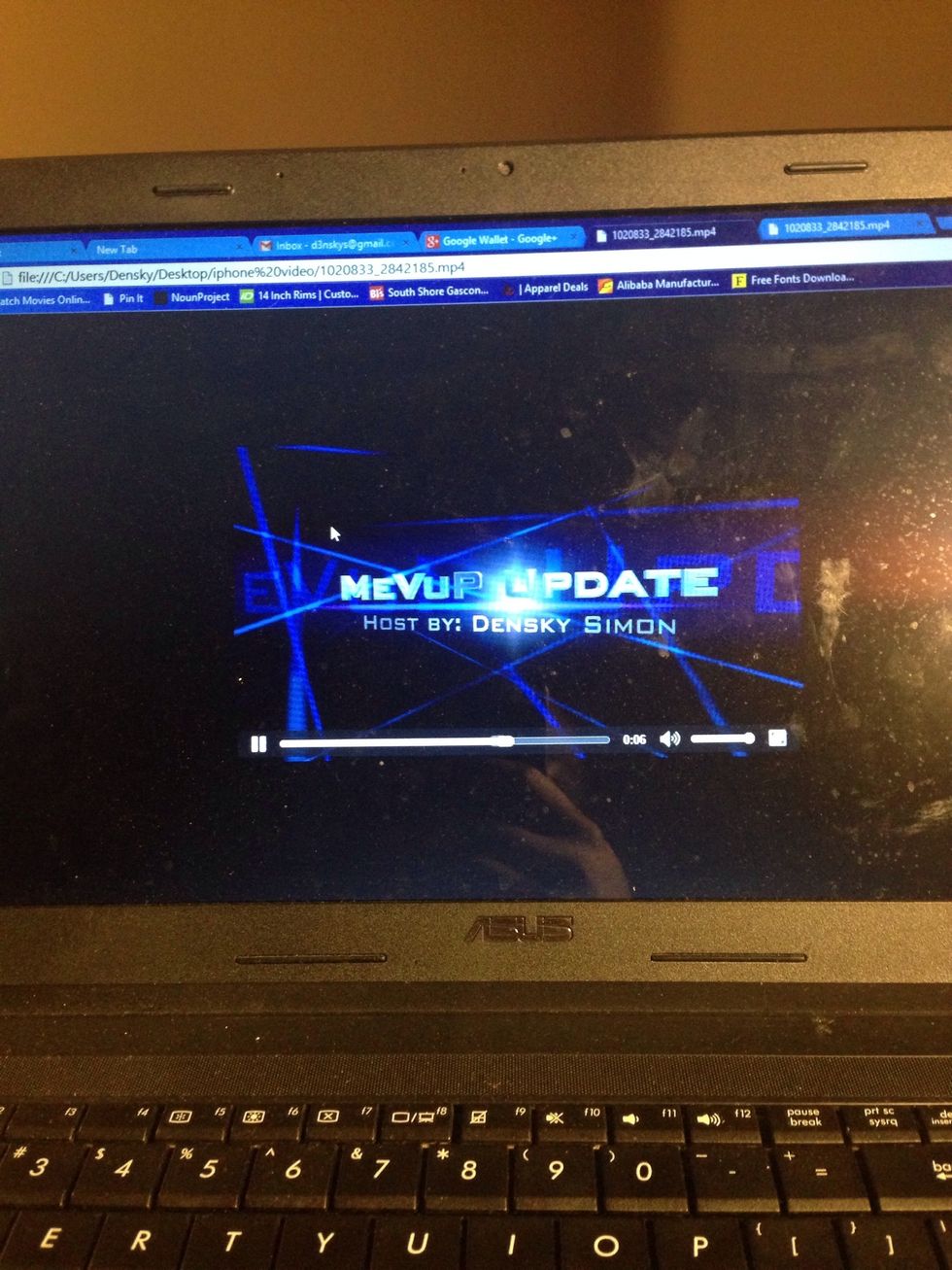 The video will play on you chrome browser like this