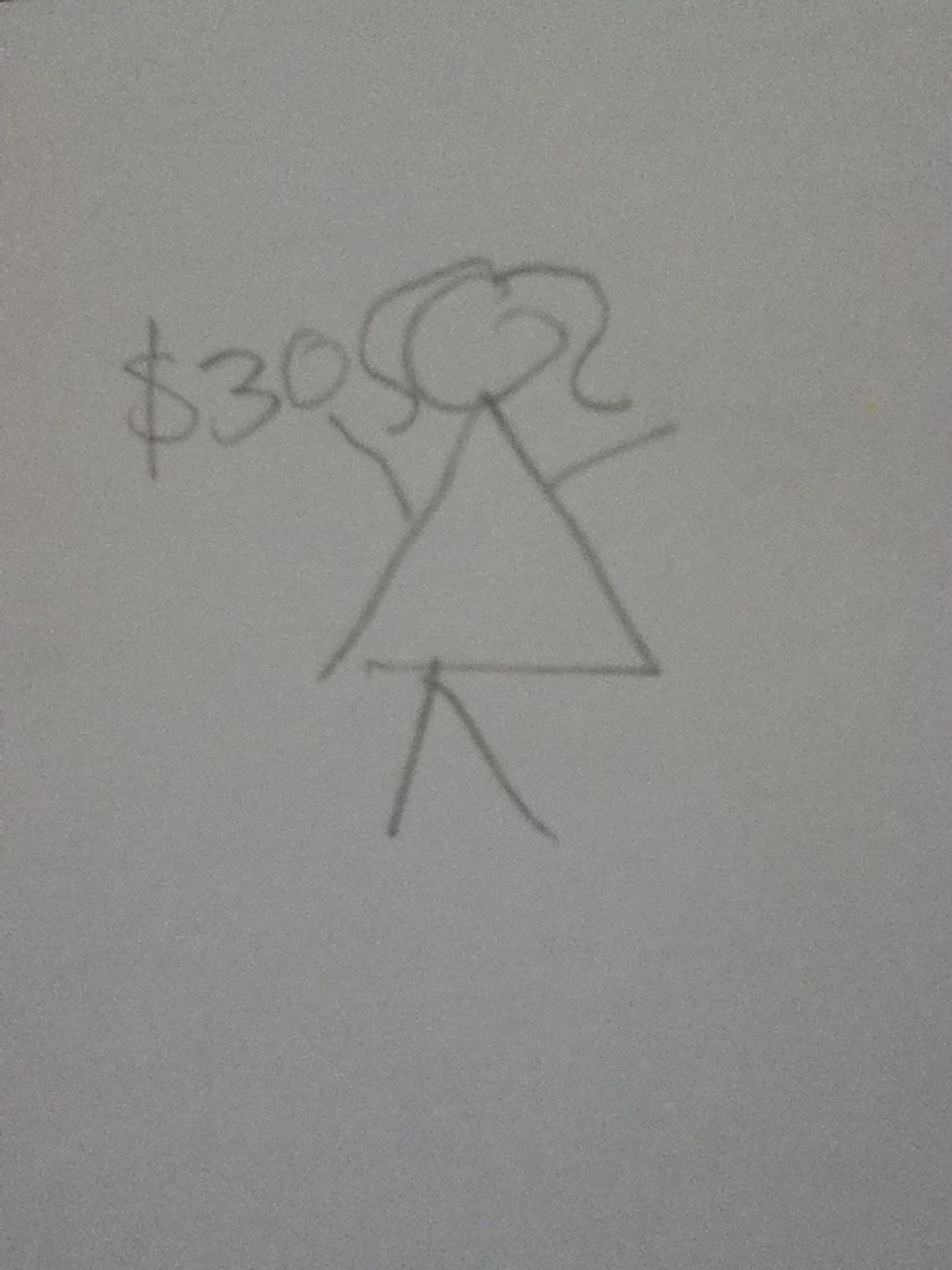 The waitress happily took the $30