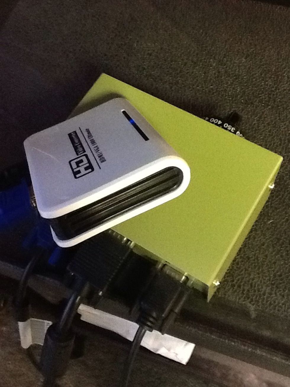 The white box is an example of what an HDMI to VGA converter box will look like