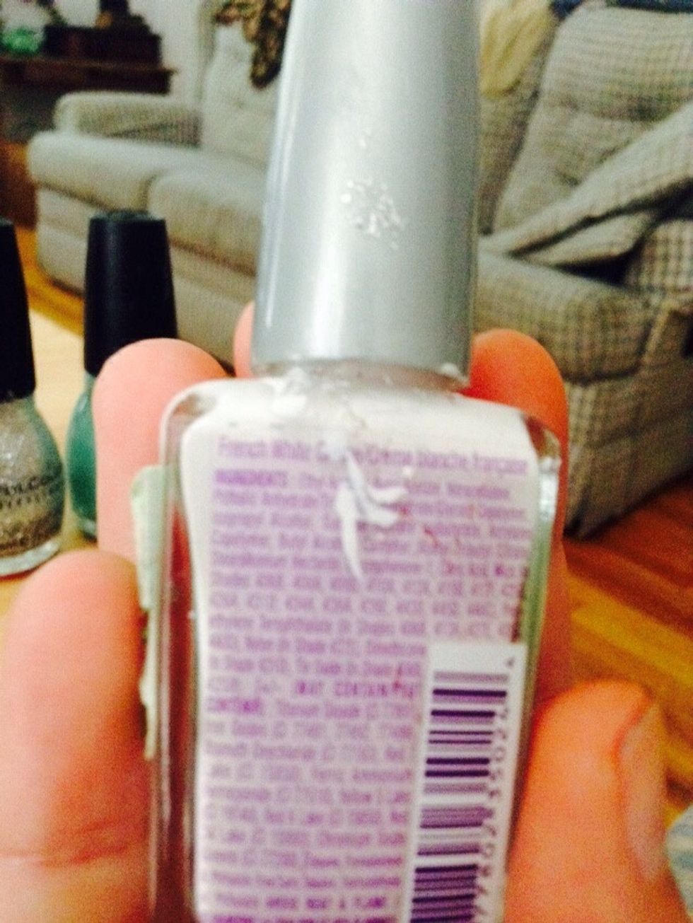The white polish I used was French Creme by Wet 'n Wild Shine