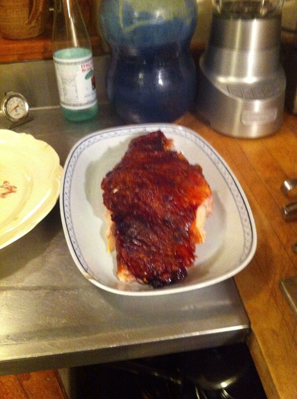 The whole breast, ready for Eli to expertly carve.