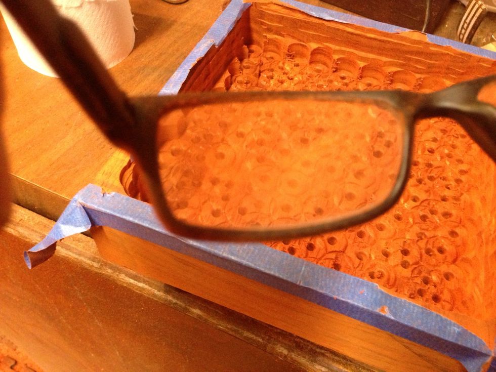 The wood made lots of red dust, it was all over me, my glasses and the shop. Wear eye and nose protection.