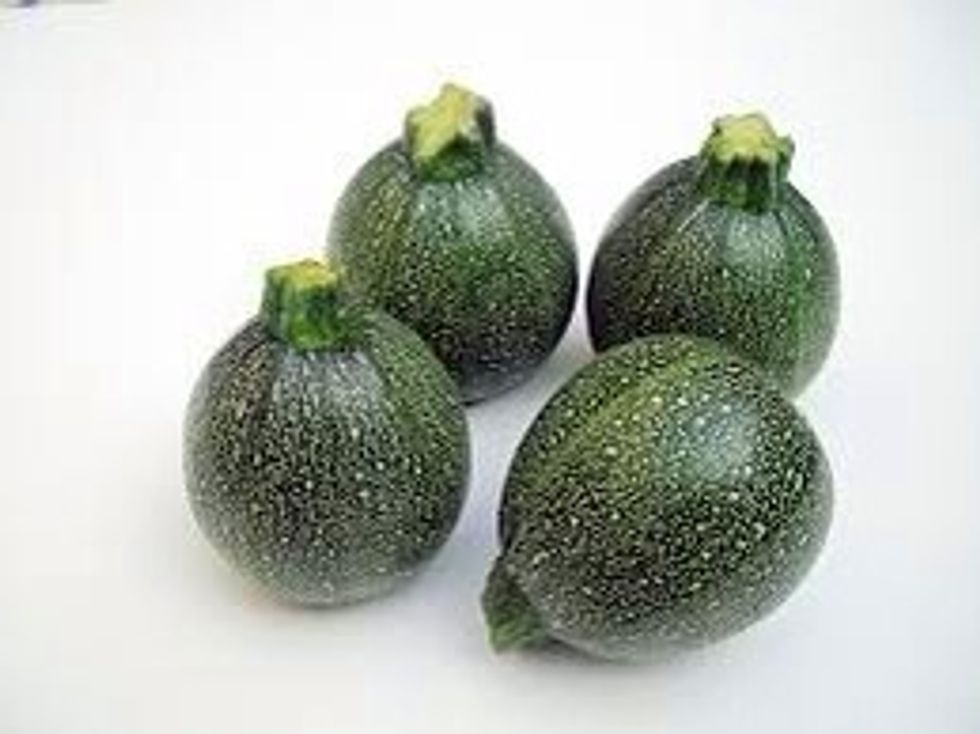 The Zucchinis that I bought were round like these. You can buy any kind of zucchini for this recipe! :)