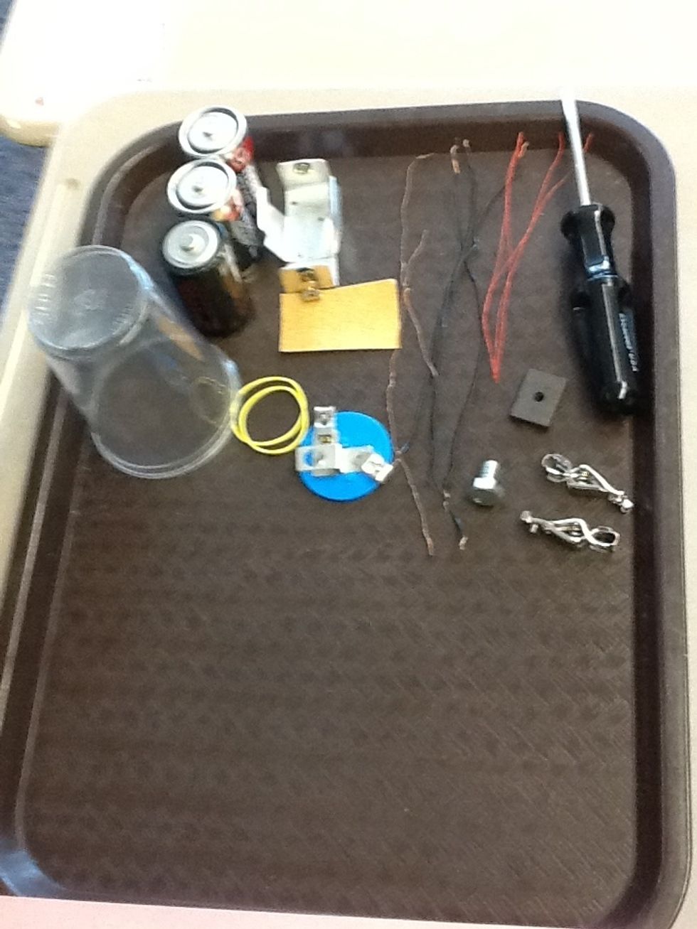 Theese are the supplies you will need to build a spinning coil magnet.