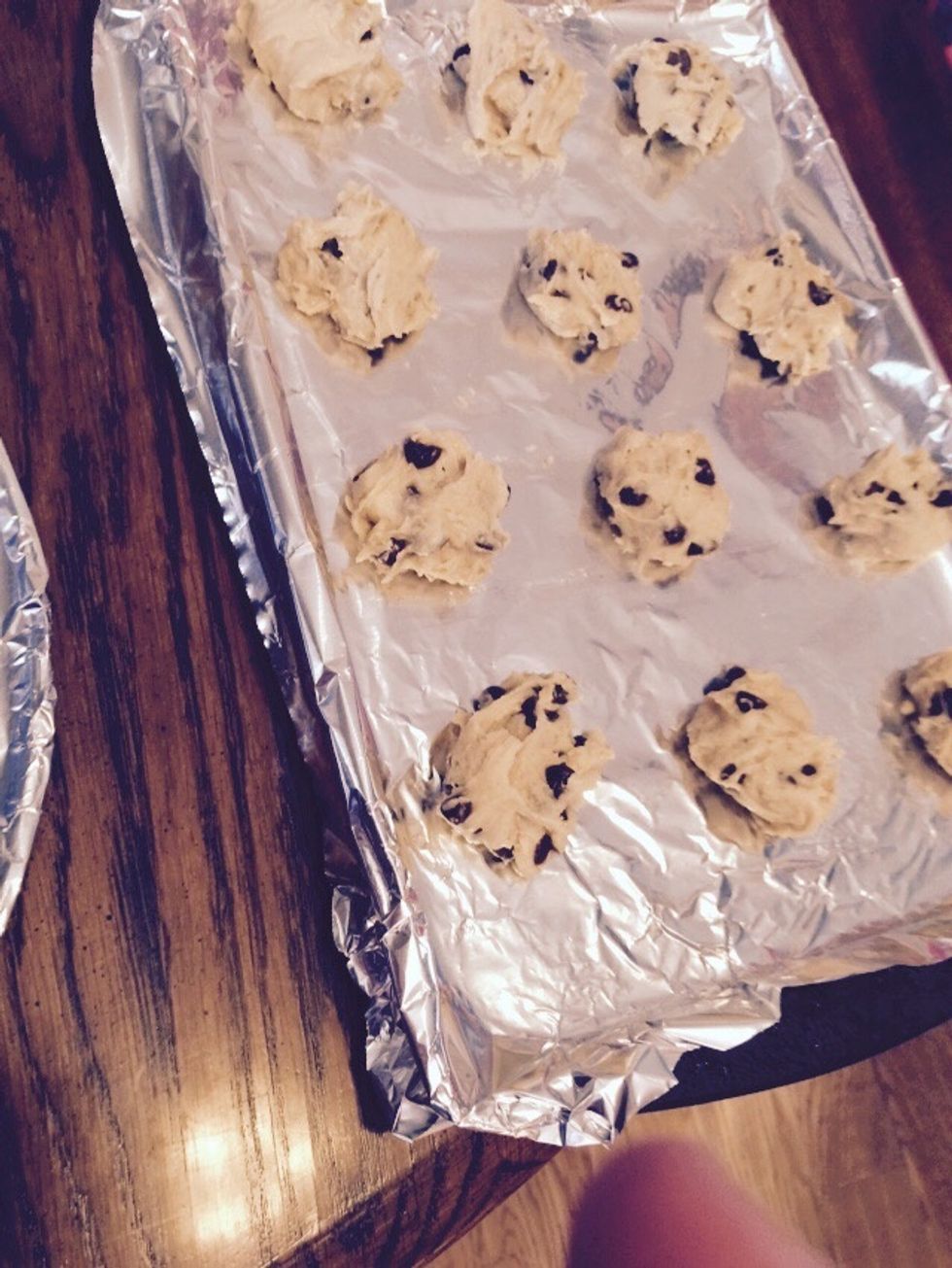 Them all put on the pans