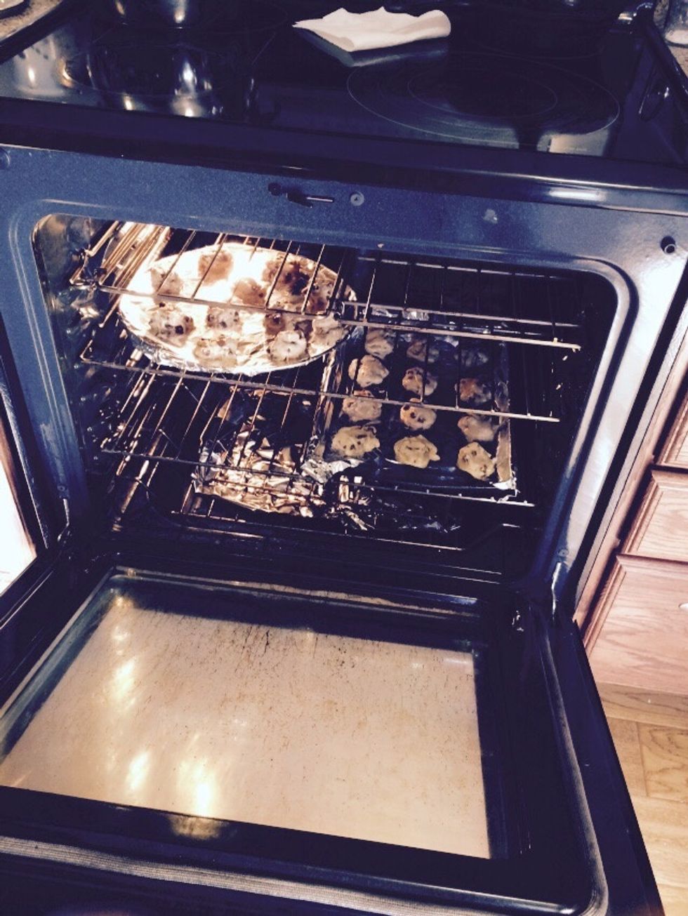 Them in the oven that's pre heated