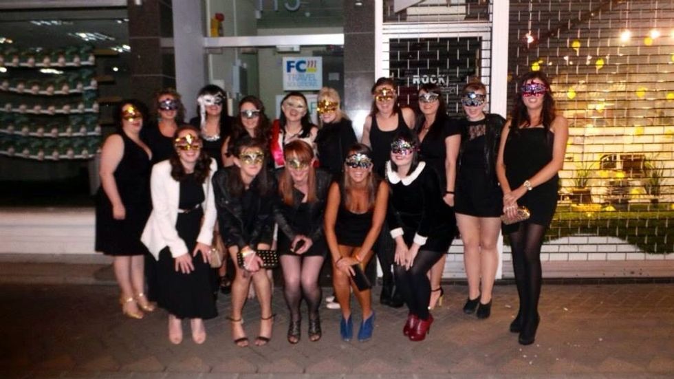 Themes for the main night are always good - go for something easily achievable for everyone and that makes them look great :) - tacky is not a theme!! black dresses and masks are ours here