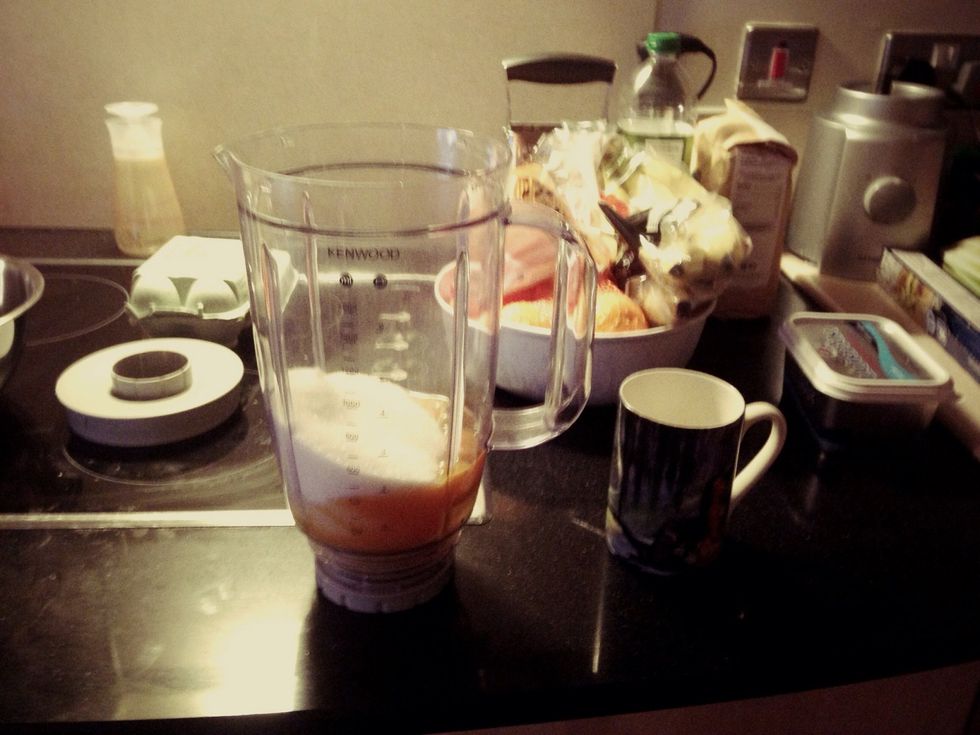 Then 1 1/2 cups of sugar and also 1 cup of oil