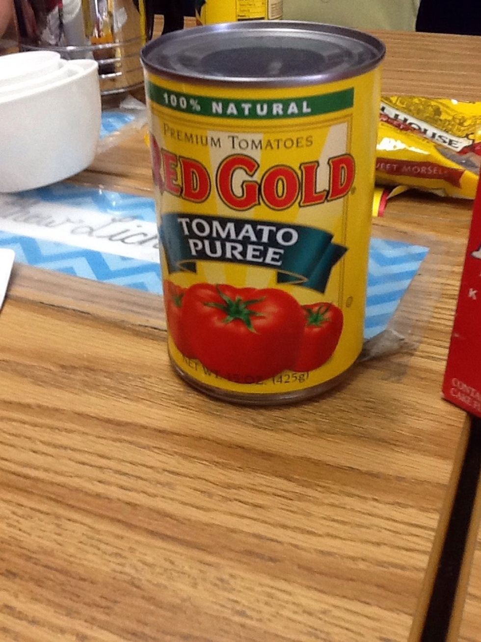 Then 1/3 cup of pureed tomatoes