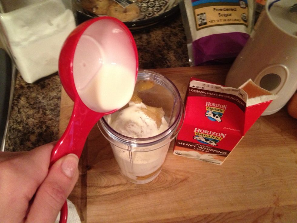 Then 1/4 cup of heavy cream.