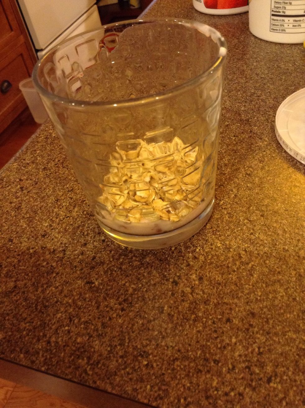 Then a layer of oats