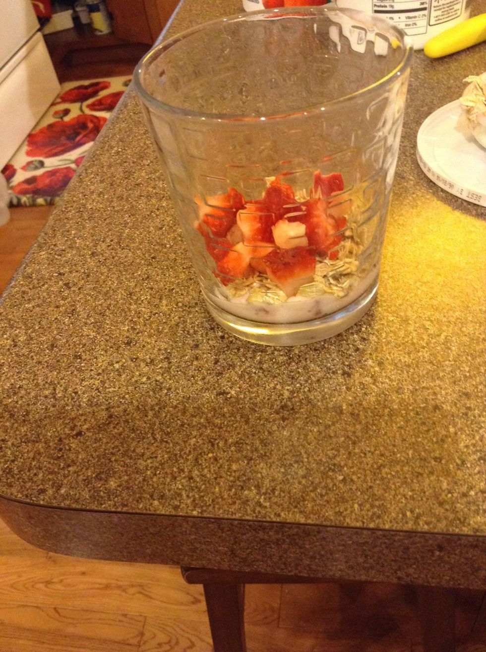 Then a layer of strawberries