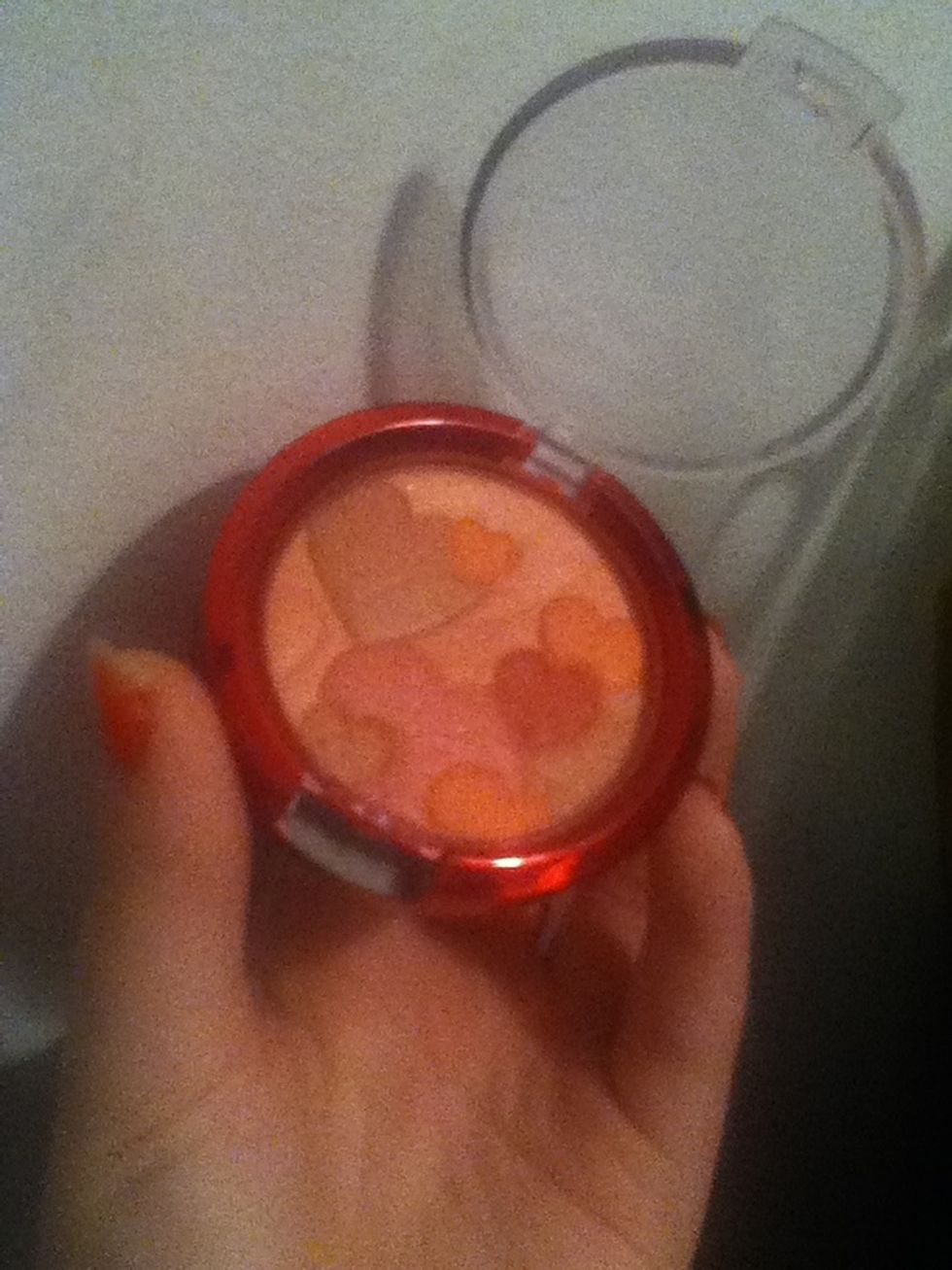 Then a powder blush
