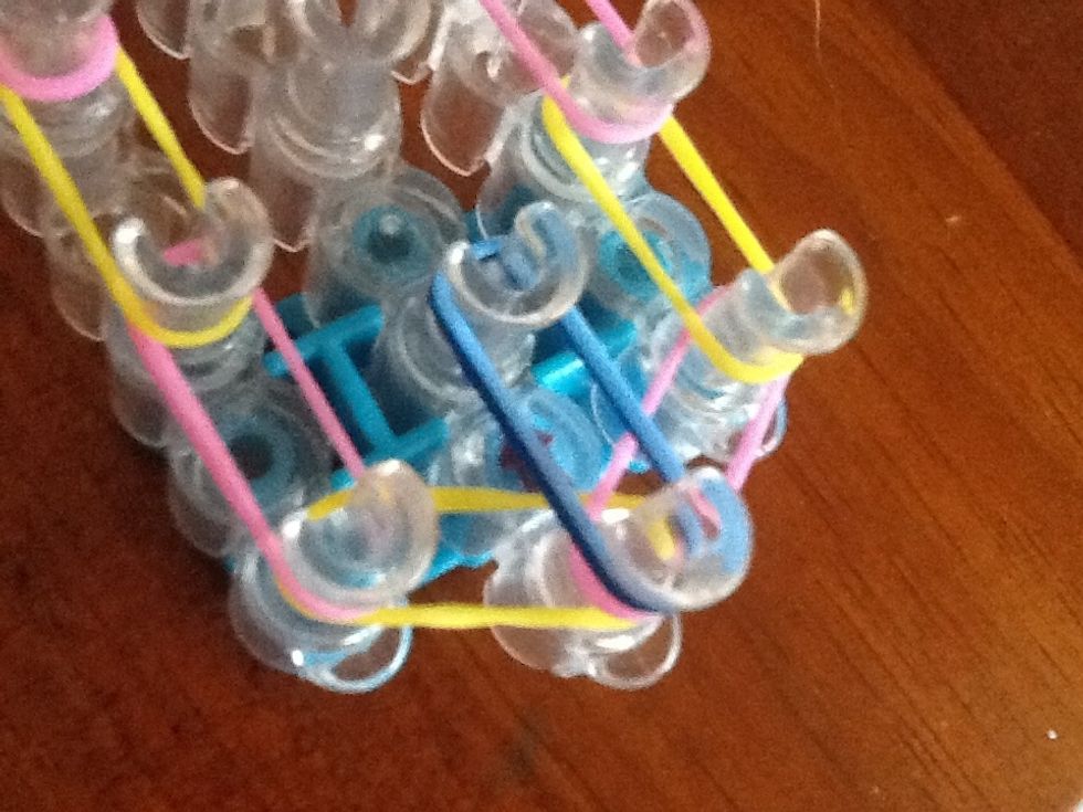 Then a SINGLE light blue over it