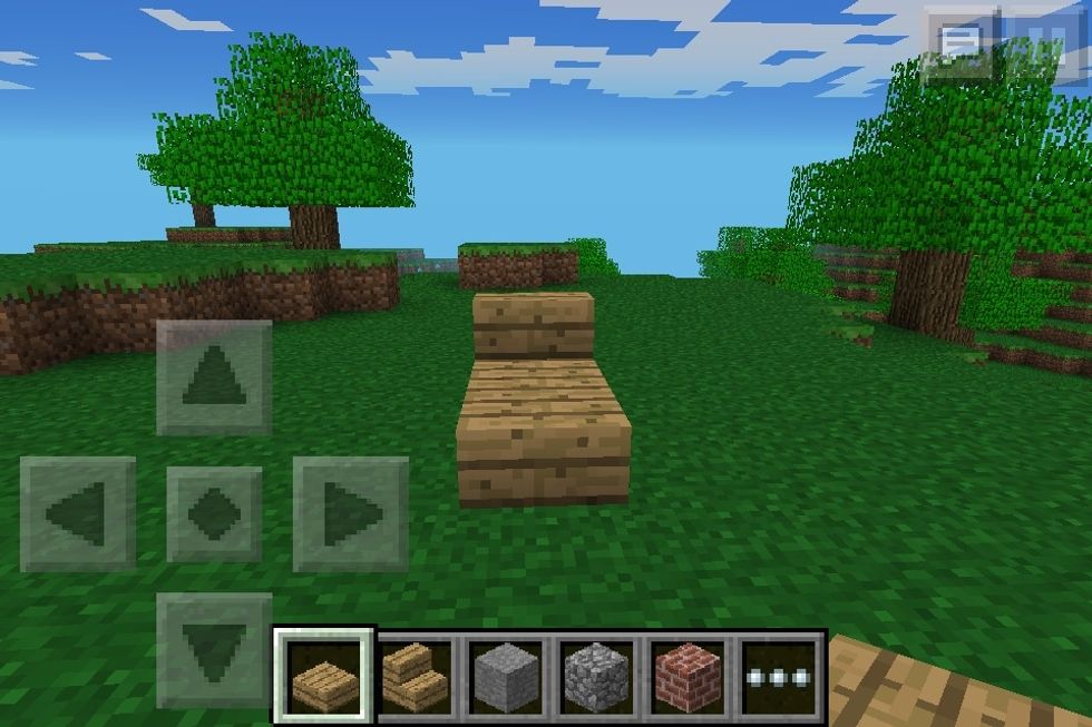 Then a wooden slab