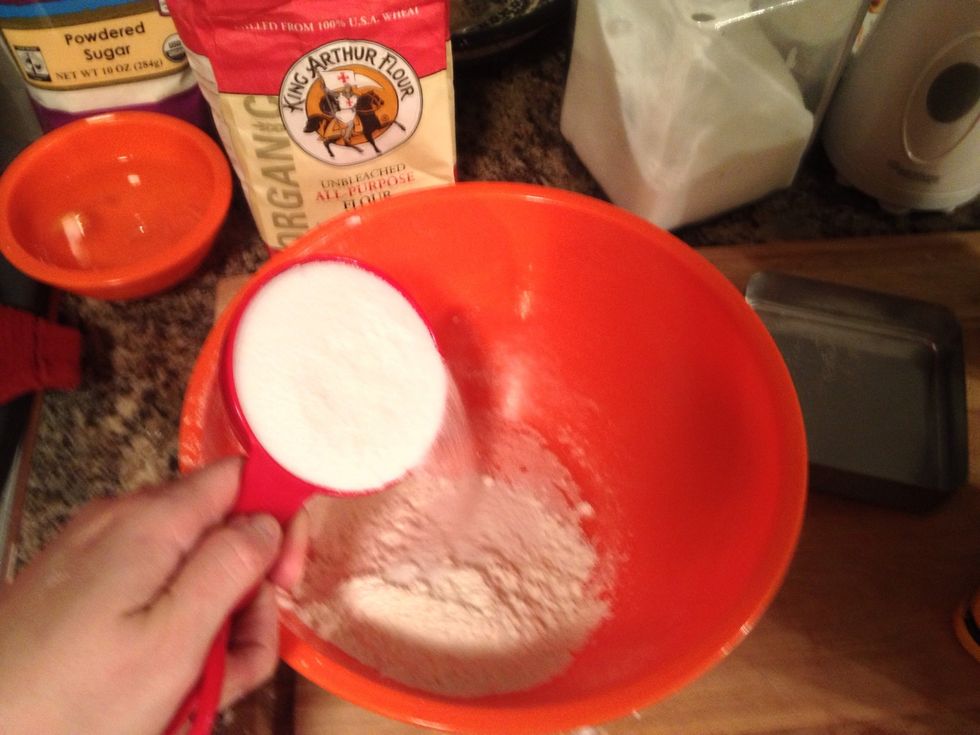 Then add 1/2 cup sugar.