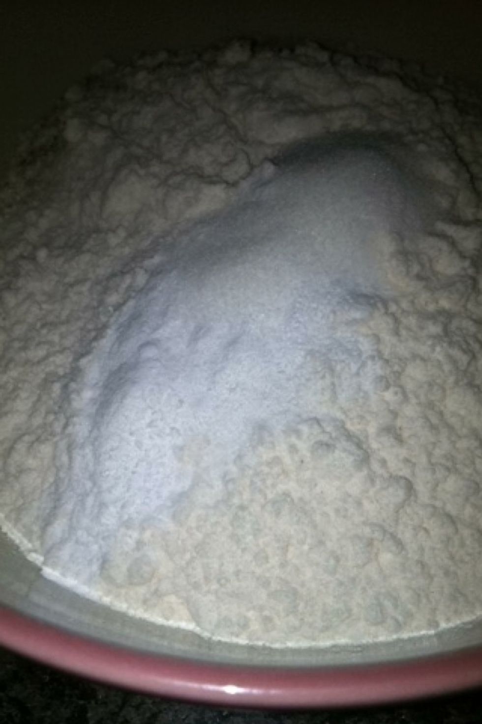 Then add 1 teaspoon of baking soda and 3/4 teaspoon of salt to the bowl. After you do this, set mixing bowl aside.