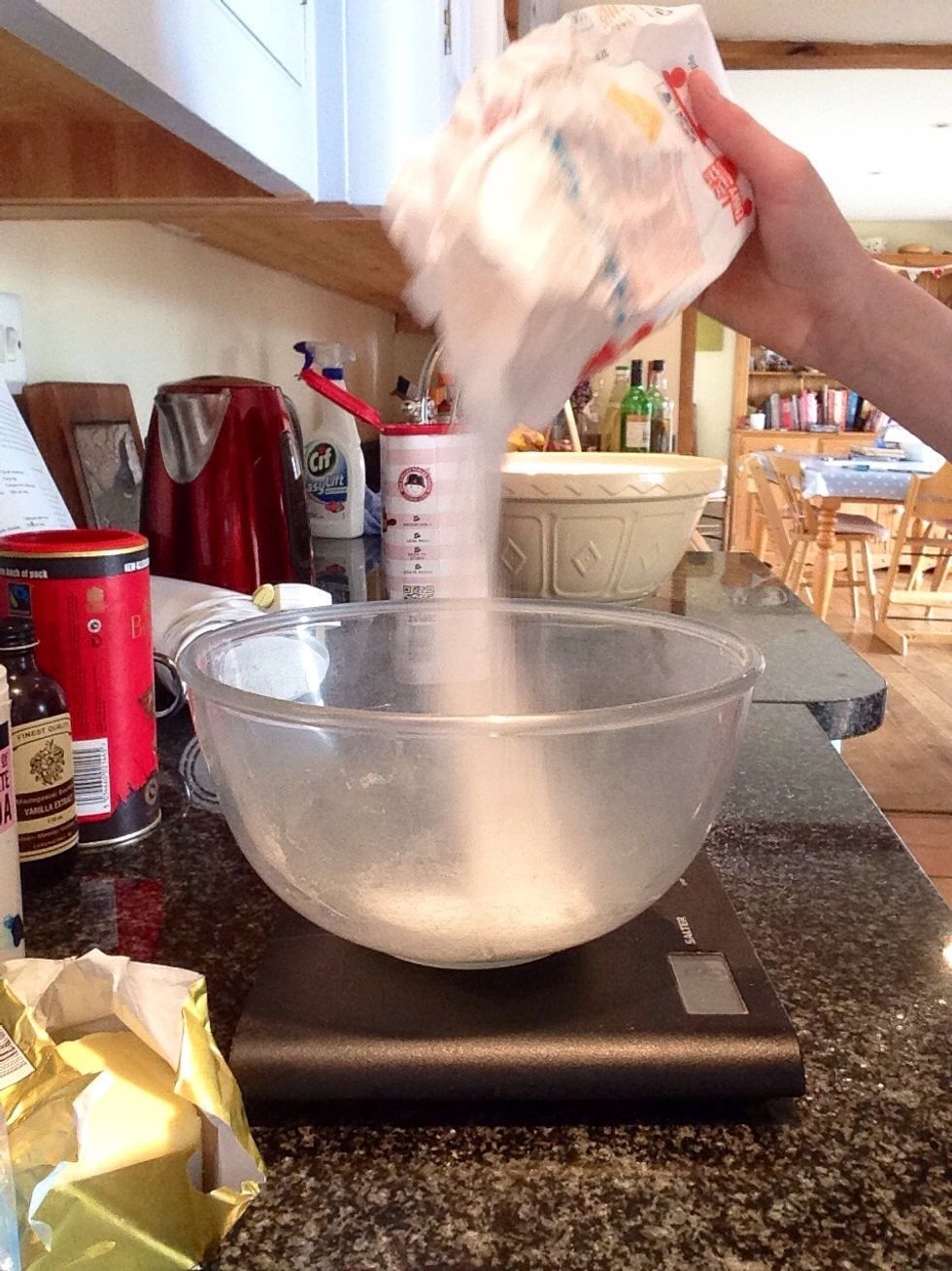 Then add 200g of sugar ....